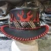 Steampunk Gothic El Dorado Leather Top Hat - Image 3
