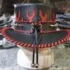 Steampunk Gothic El Dorado Leather Top Hat - Image 6