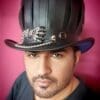 Steampunk Gothic Mad Hatter Leather Top Hat - Image 7