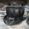 Steampunk Gothic Mad Hatter Leather Top Hat - Image 2