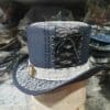 Steampunk Ladies White Crusty Band Leather Top Hat - Image 4