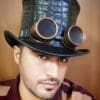 Steampunk MadHatter Leather Top Hat - Image 11