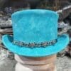 Steampunk Unisex Suede Leather Top Hat - Image 3