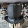 Stovepiper Black Leather Top Hat - Image 5