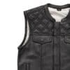 Texas Ranger Men's Club Style Leather Vest - Image 2