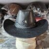 Texas Western Icon Cowboy Black Leather Hat - Image 3