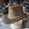 Texas Western Icon Cowboy Rusty Leather Hat - Image 2