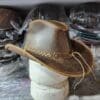 Texas Western Icon Cowboy Rusty Leather Hat - Image 5