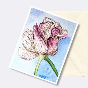 Tulip Duet 2 Floral Art Greeting Card