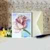 Tulip Duet 2 Floral Art Greeting Card - Image 2