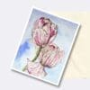 Tulip Duet Floral Art Greeting Card