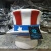 Uncle Sam American Flag Leather Top Hat - Image 3