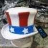 Uncle Sam American Flag Leather Top Hat - Image 2