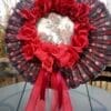 Unique Handmade Red Roses Wreath - Image 4