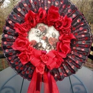 Handmade Red Roses Wreath