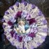 Unique Japanese Chin Purple Fan Wreath - Image 4
