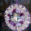 Unique Japanese Chin Purple Fan Wreath - Image 3