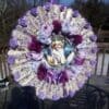 Unique Japanese Chin Purple Fan Wreath - Image 2