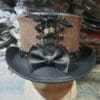 Vest And Bow Black Leather Top Hat - Image 3
