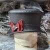 Victorian Black Leather Top Hat - Image 4