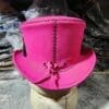 Victorian Pink Leather Top Hat - Image 6