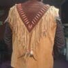 Vintage Fringe Western Suede Leather Vest - Image 4