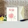 Vintage Rose Floral Art Greeting Card - Image 2