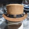 Voodoo Hatter Biker Leather Top Hat - Image 2