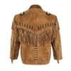 Western American Fringed Leather Coat - Image 2