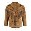 Western American Fringed Leather Coat