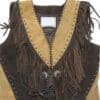 Western Fringed Suede Leather Vest - Image 2