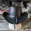 Western Horse Shackle Band Black Leather Cowboy Hat - Image 6