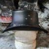 Western Horse Shackle Band Black Leather Cowboy Hat - Image 4