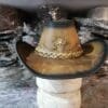 Western Icon Cowboy Smoky Edges Leather Hat - Image 3
