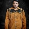 Western Native Indian American Cowboy Fringed Suede Jacket - Image 4