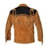 Western Native Indian American Cowboy Fringed Suede Jacket - Image 2