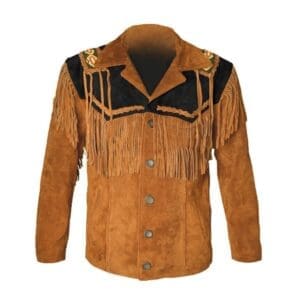 Western Native Indian American Cowboy Fringed Suede Jacket