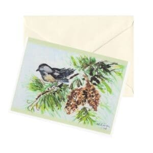 Winter Budgie Watercolor