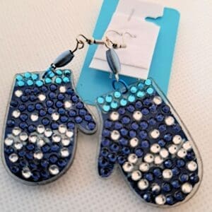 Cute double sided mittens earrings