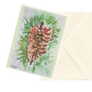 Winter Pinecone Nature Art