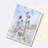 Yellow and Purple Wildflowers Floral Art Greeting Card - Image 2