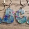 Fun Resin Alphabet Keychains with Mini Flowers - Image 6