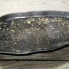 Gorgeous Black Oval Platter with Gold Foil Flakes - Image 3