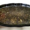 Gorgeous Black Oval Platter with Gold Foil Flakes - Image 2