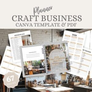 Craft Business Planner Canva Template & Printable PDF