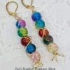 Wire Wrapped Cracked Bead Earrings