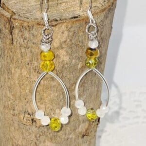 Wishbone Earrings in Yellows