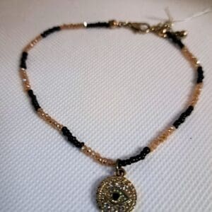 Mystic Tan and Black Crystal Bracelet