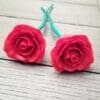 Exquisite Pink Resin Rose - Image 3