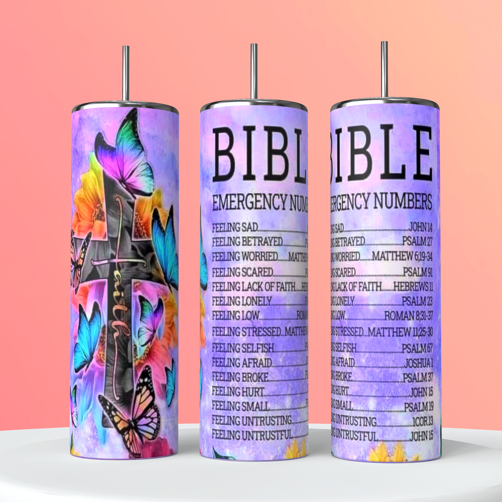 Faith bible emergency numbers tumbler Faith bible emergency numbers tumbler